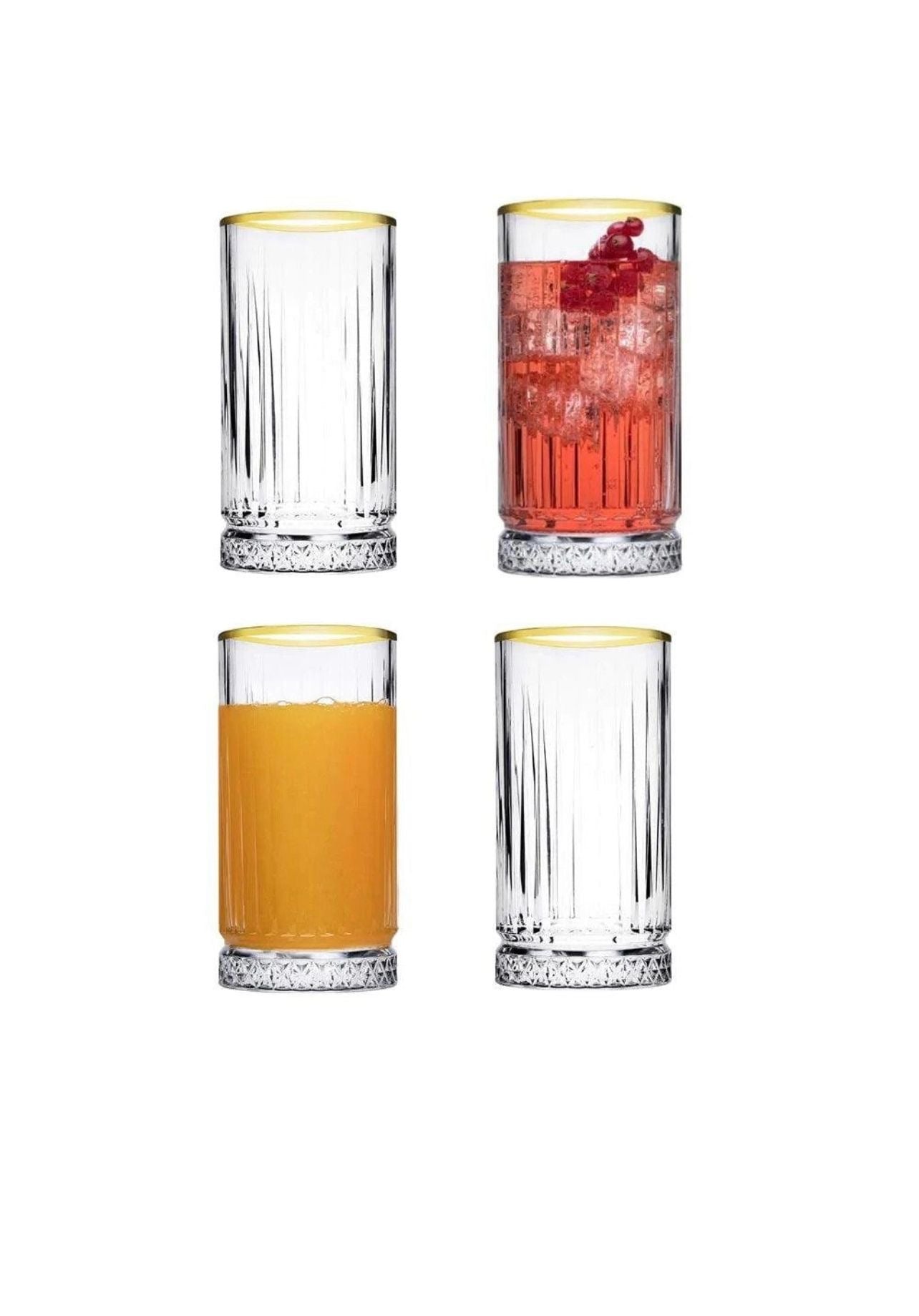 Pasabahce Elysia Golden Touch Gläser 4-teiliges Set