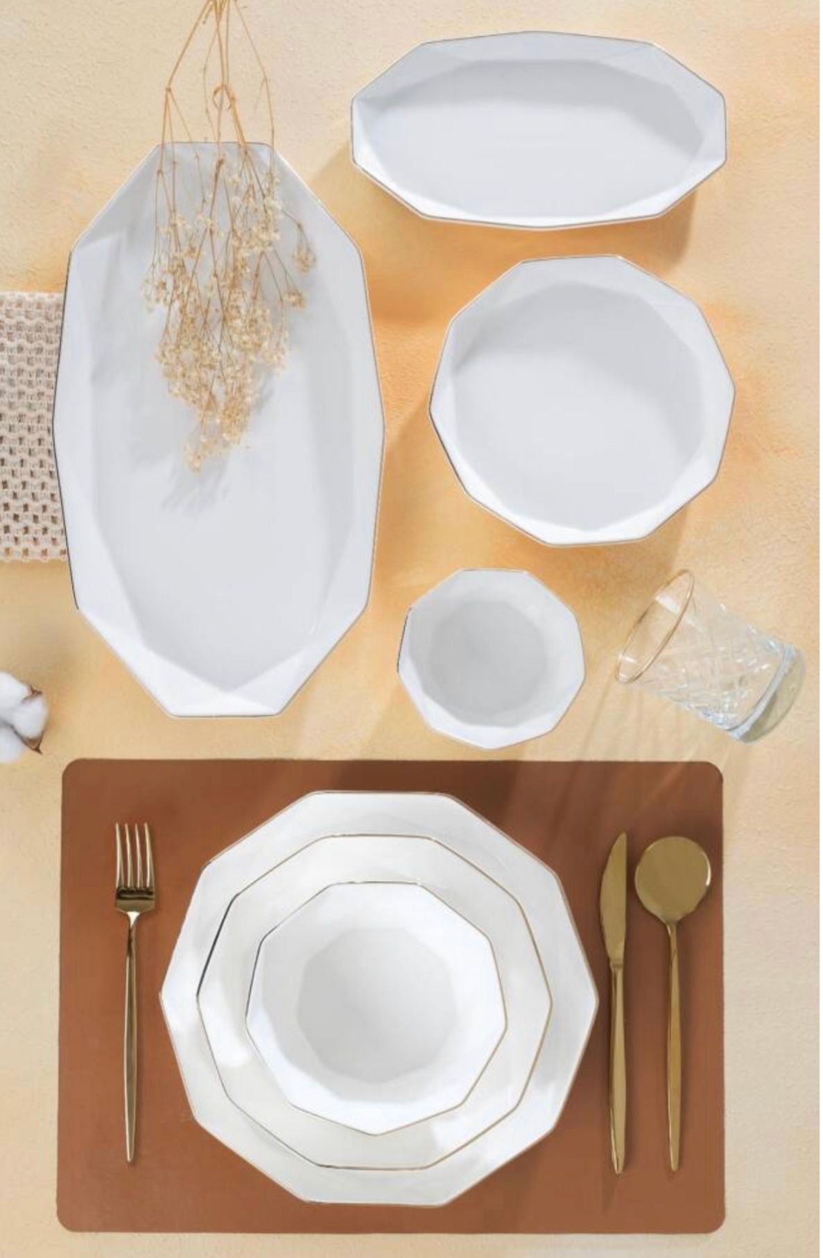 Diamond Collection 34-teiliges Tafelservice für 6 Personen