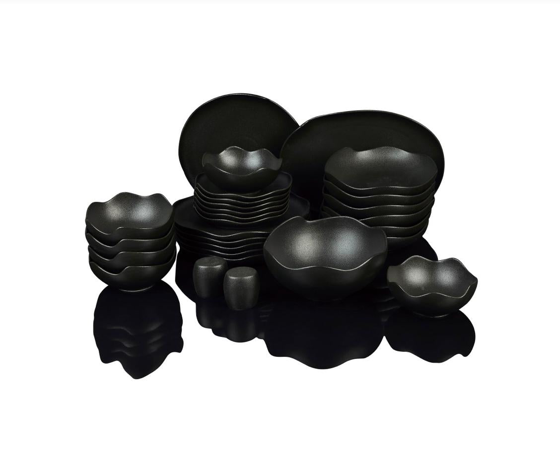 Alya Geschirrset 28-TLG. SCHWARZ