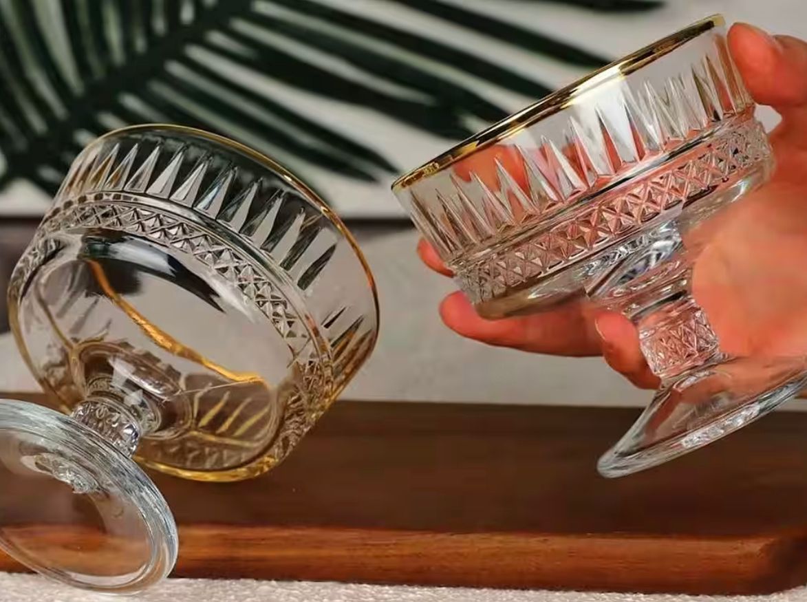 Pasabahce Elysia golden touch 2er Dessertglas