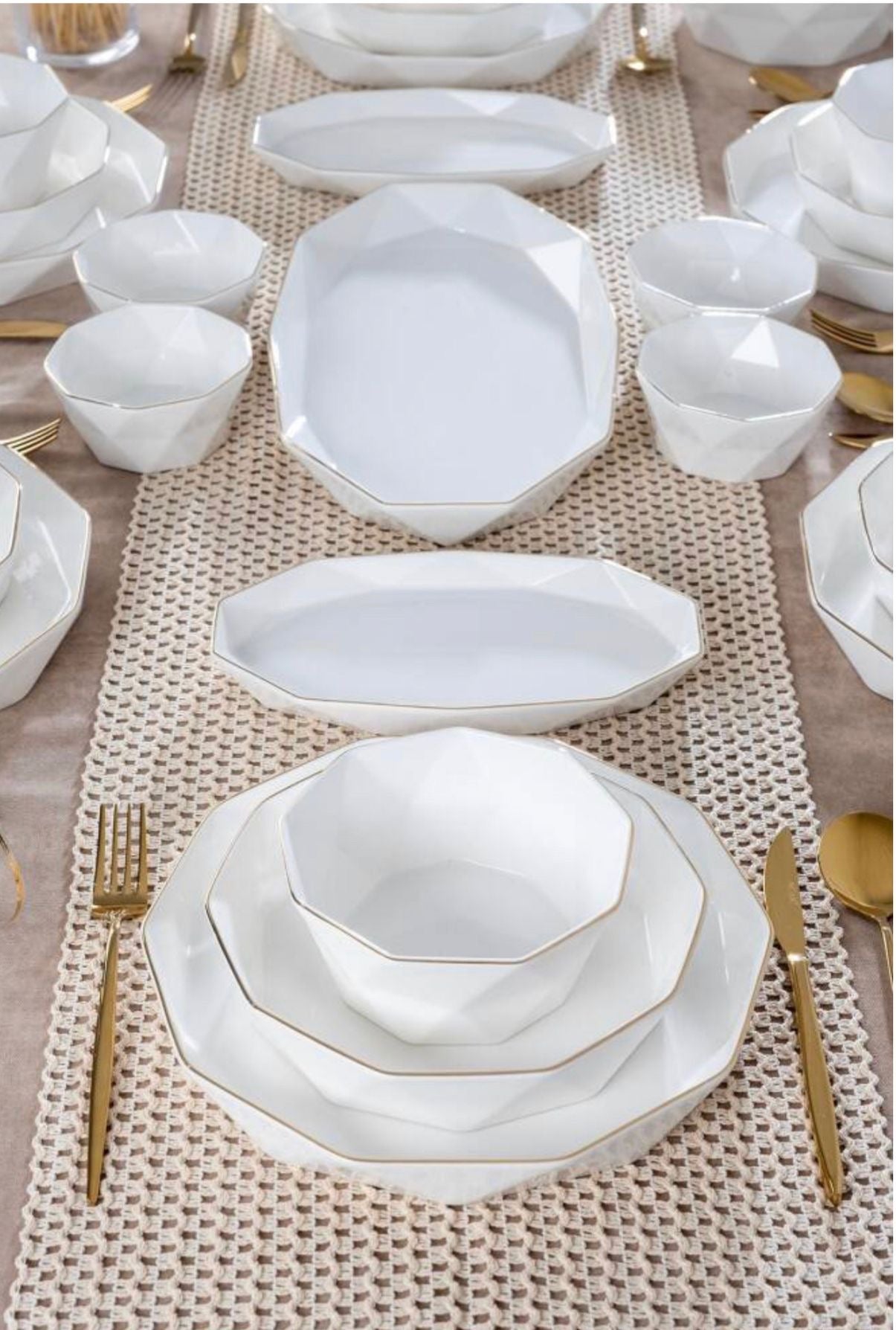 Diamond Collection 34-teiliges Tafelservice für 6 Personen