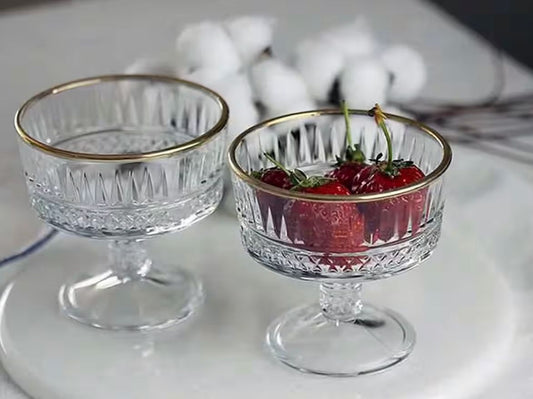 Pasabahce Elysia golden touch 2er Dessertglas